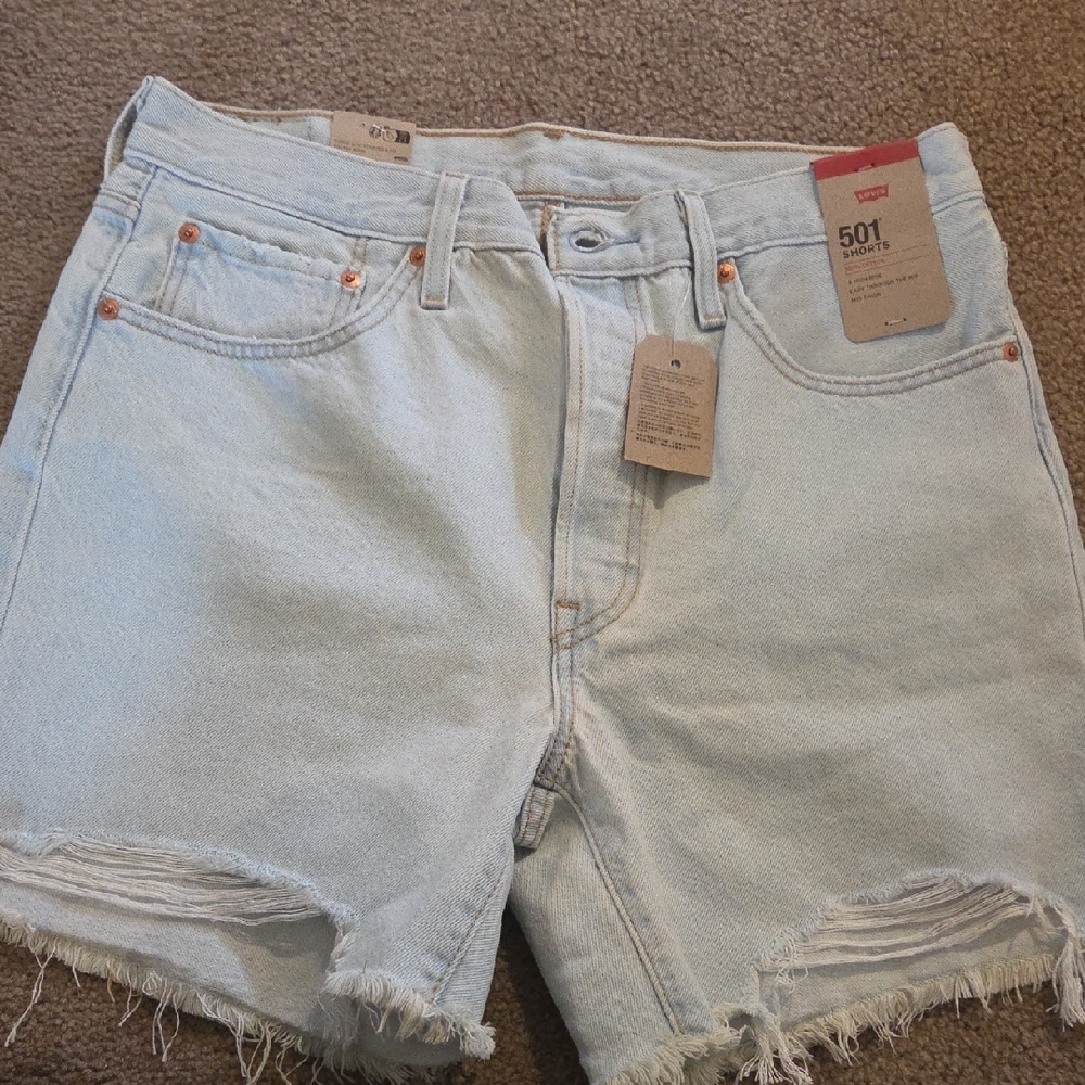Levi's Women's Faded Blue Jean Shorts